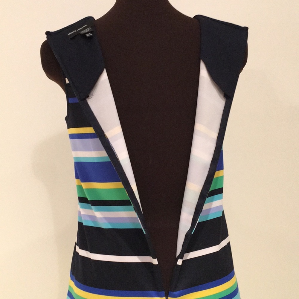 Maggy London striped sleeveless dress size 4 - Picture 9 of 9